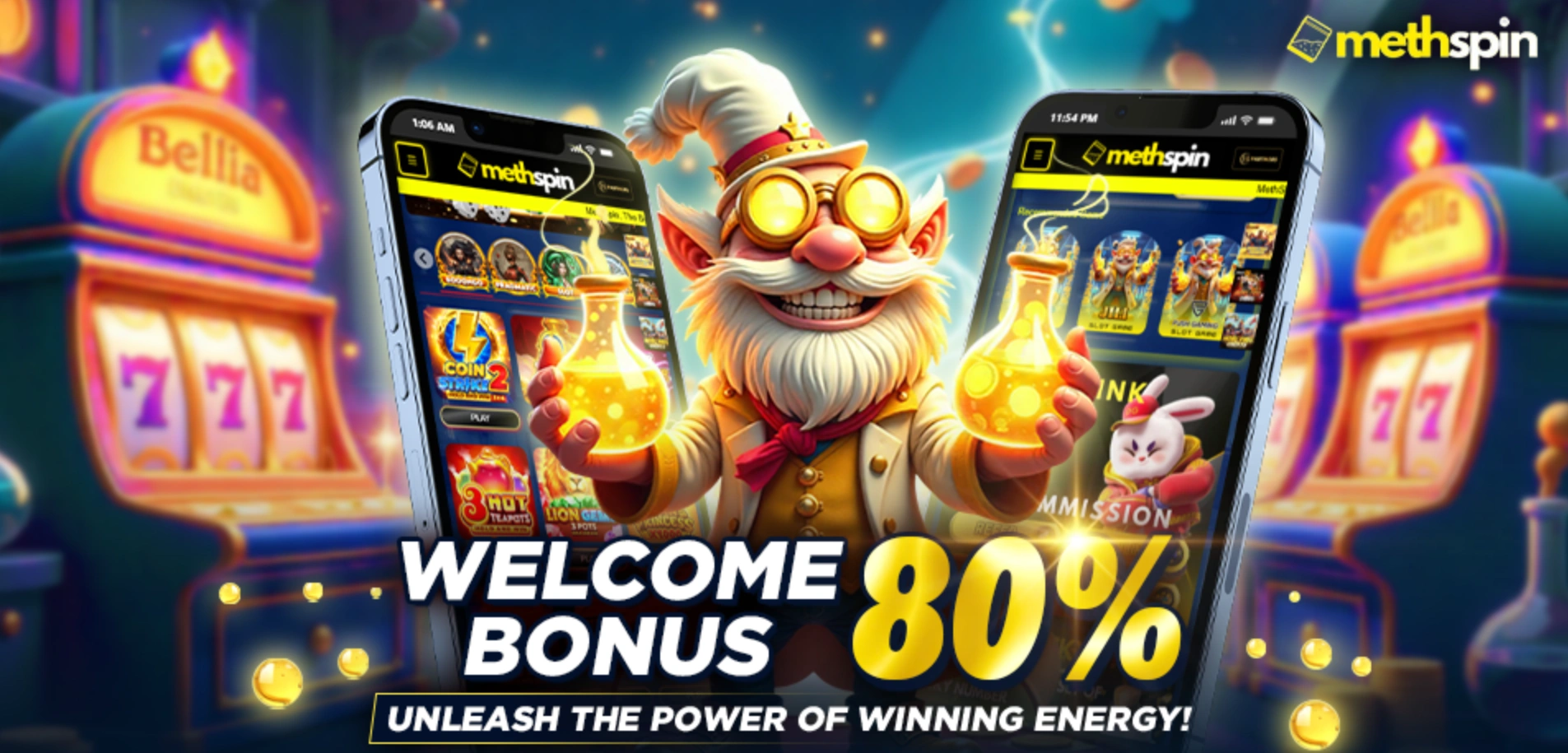 Welcome bonus promotional banner